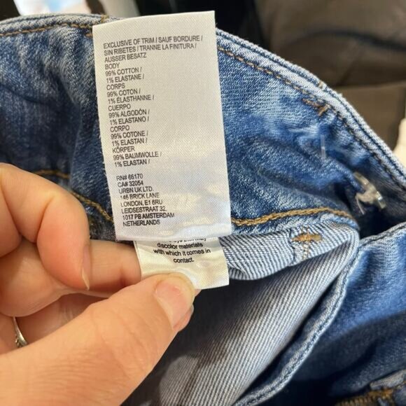 Anthropologie Maeve The Colette Crop High Rise Wide Leg Jeans Sz 27 Blue - Picture 5 of 12